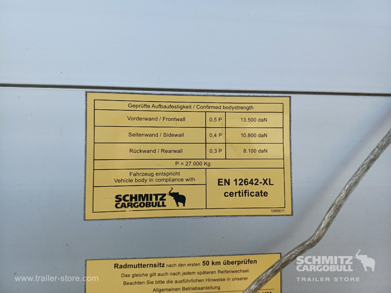 Schmitz Cargobull Curtainsider Standard Staplerhalterung 
