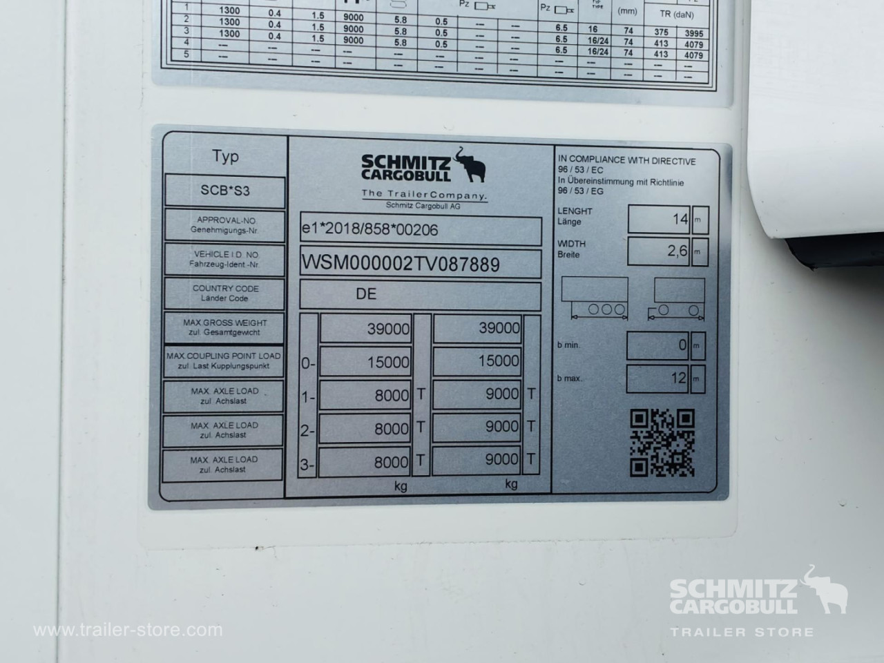 Schmitz Cargobull Tiefkühler Standard Doppelstock Trennwand 